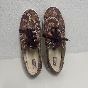 Keds Brown and Tan Swirl Sneakers